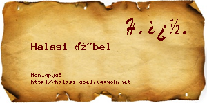 Halasi Ábel névjegykártya
